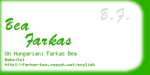 bea farkas business card